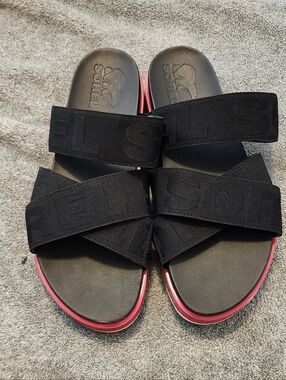 Sorel Black Sandals – Size 9 Women’s – Like New – Comfortable Slip‑On